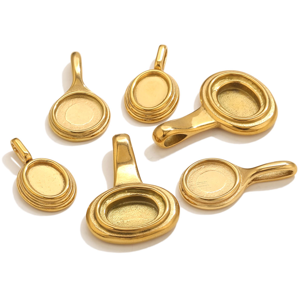 5pcs Stainless Steel Round Ova - огляд і ціна Resin Crafts Diy