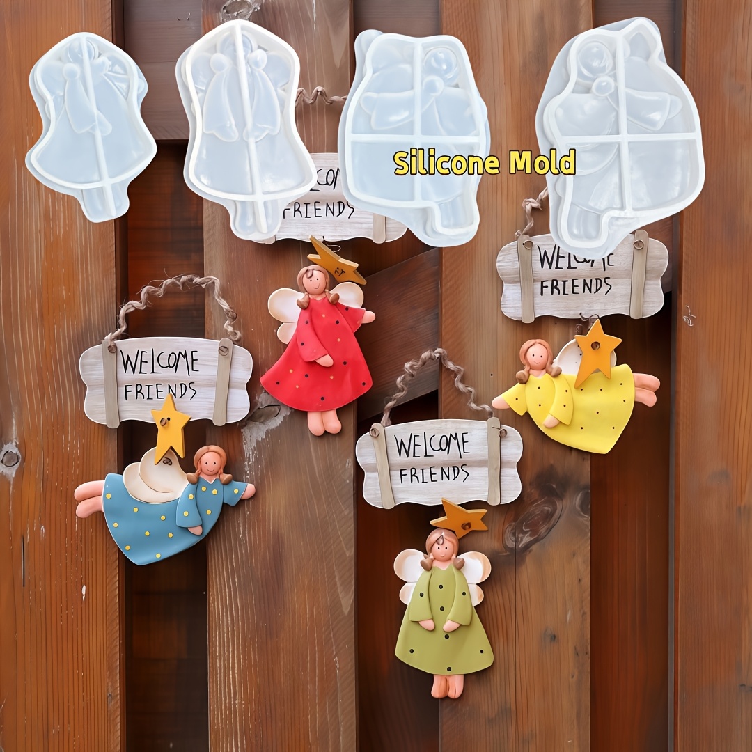 4pcs Angel Pendant Mold, Resin - огляд і ціна Resin Craft Ideas
