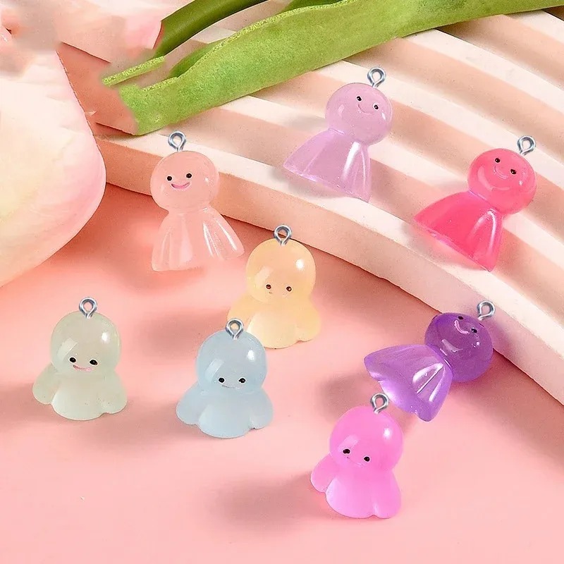 10Pcs Glow In Dark Cartoon Dol - огляд і ціна Resin Craft Supplies