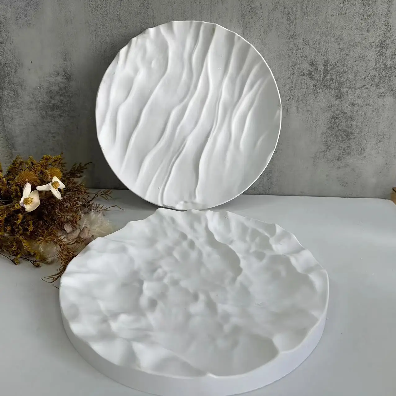 Irregular Ocean Waves Large Ro - огляд і ціна Coaster Mold Round