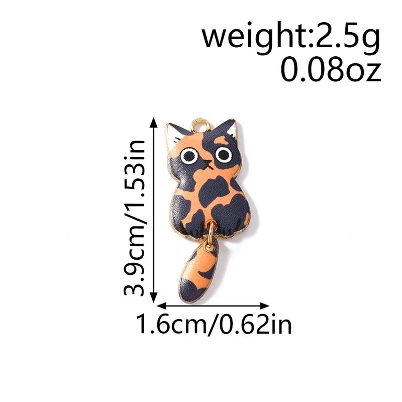 10Pcs 16×39mm Cute Cartoon Cat - огляд і ціна Resin Crafts Diy