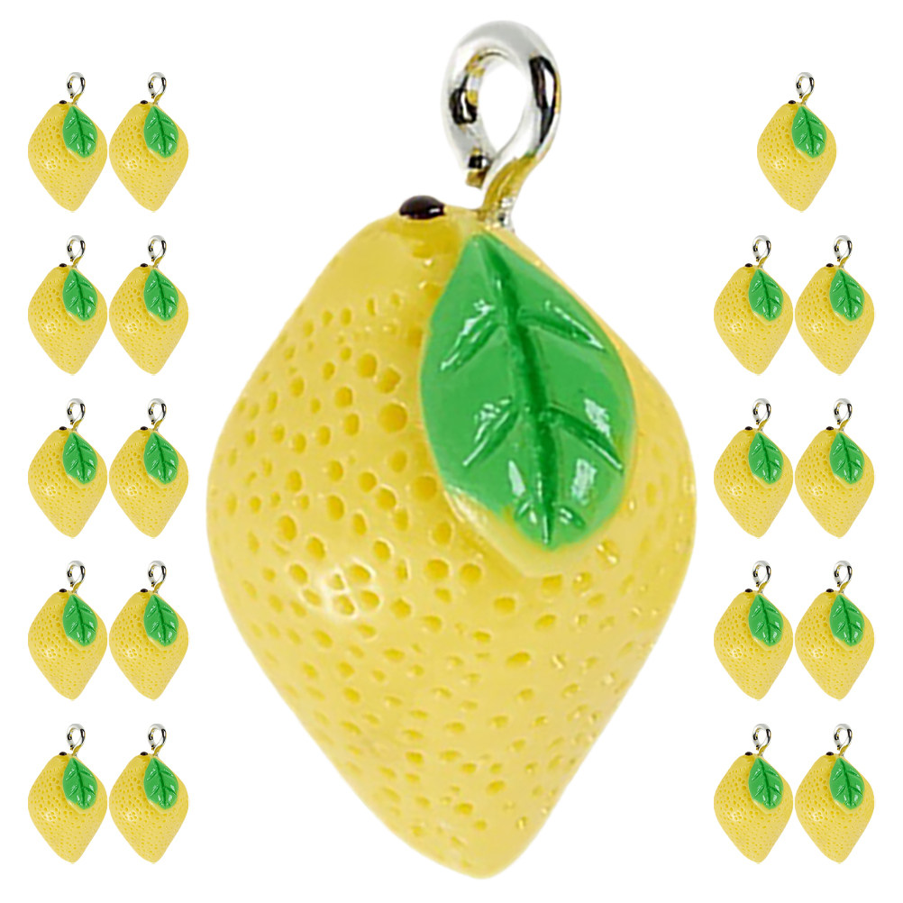 20Pcs Resin Lemon Charms Fruit - огляд і ціна Resin Crafts Diy