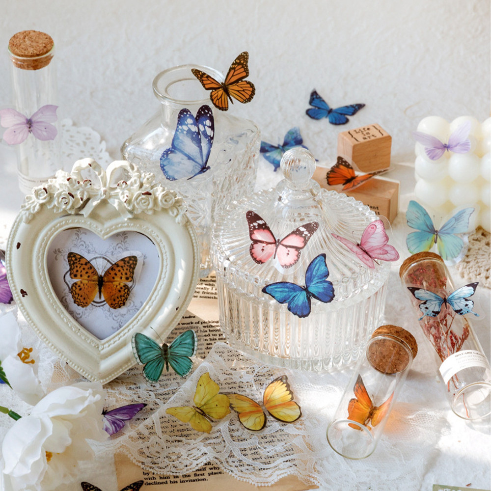 40Pcs/Bag Butterfly Stickers P - огляд і ціна Resin Craft Ideas
